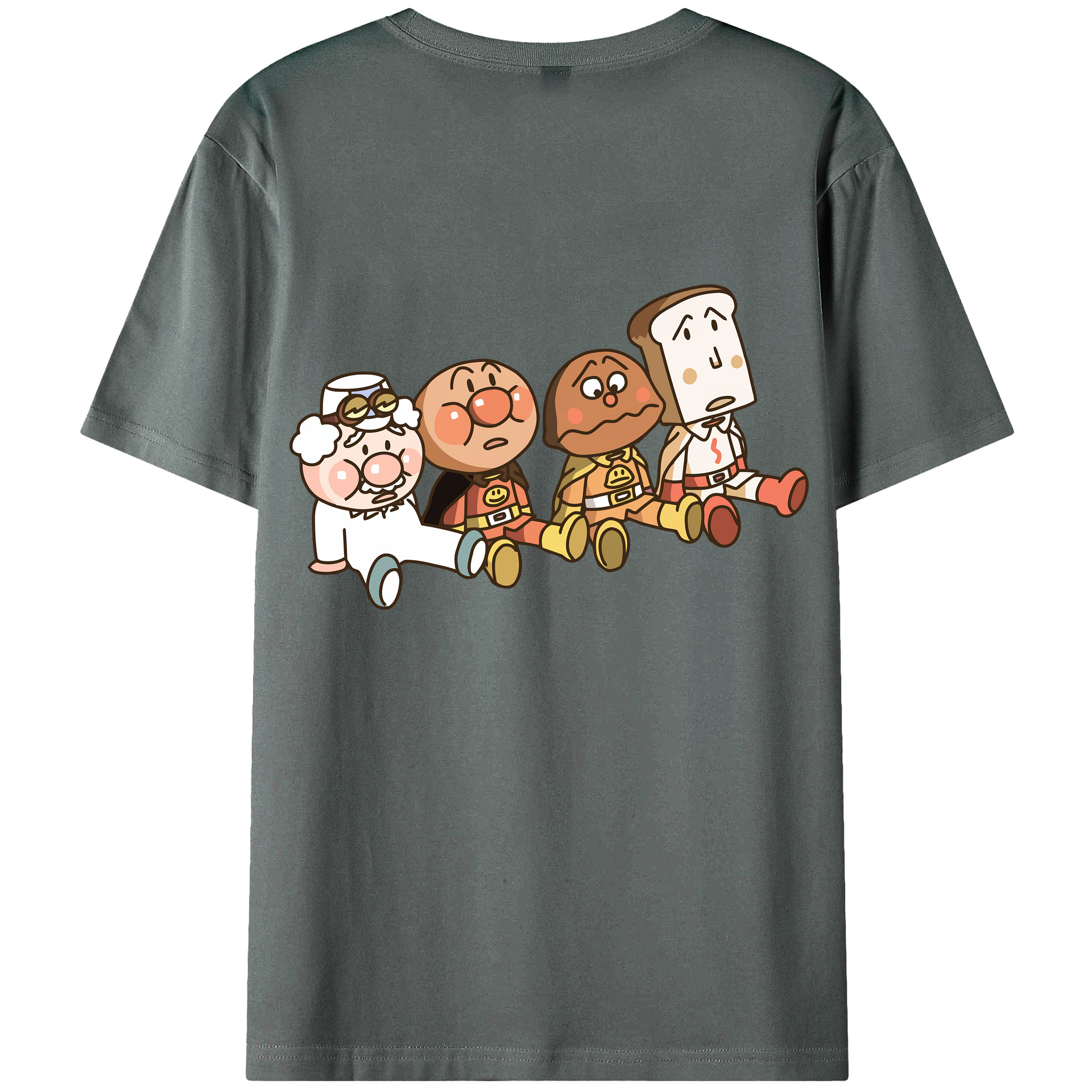 （画像用） アンパンマン Anpanman 綿100％ メンズ半袖Tシャツ（バックプリント） 通気性